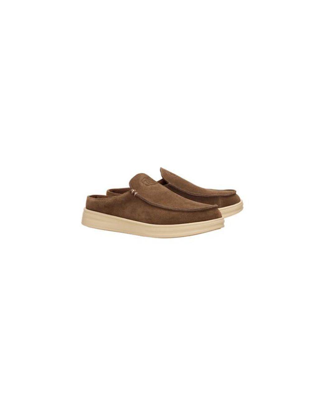 Brown Suede Slip-on Slippers