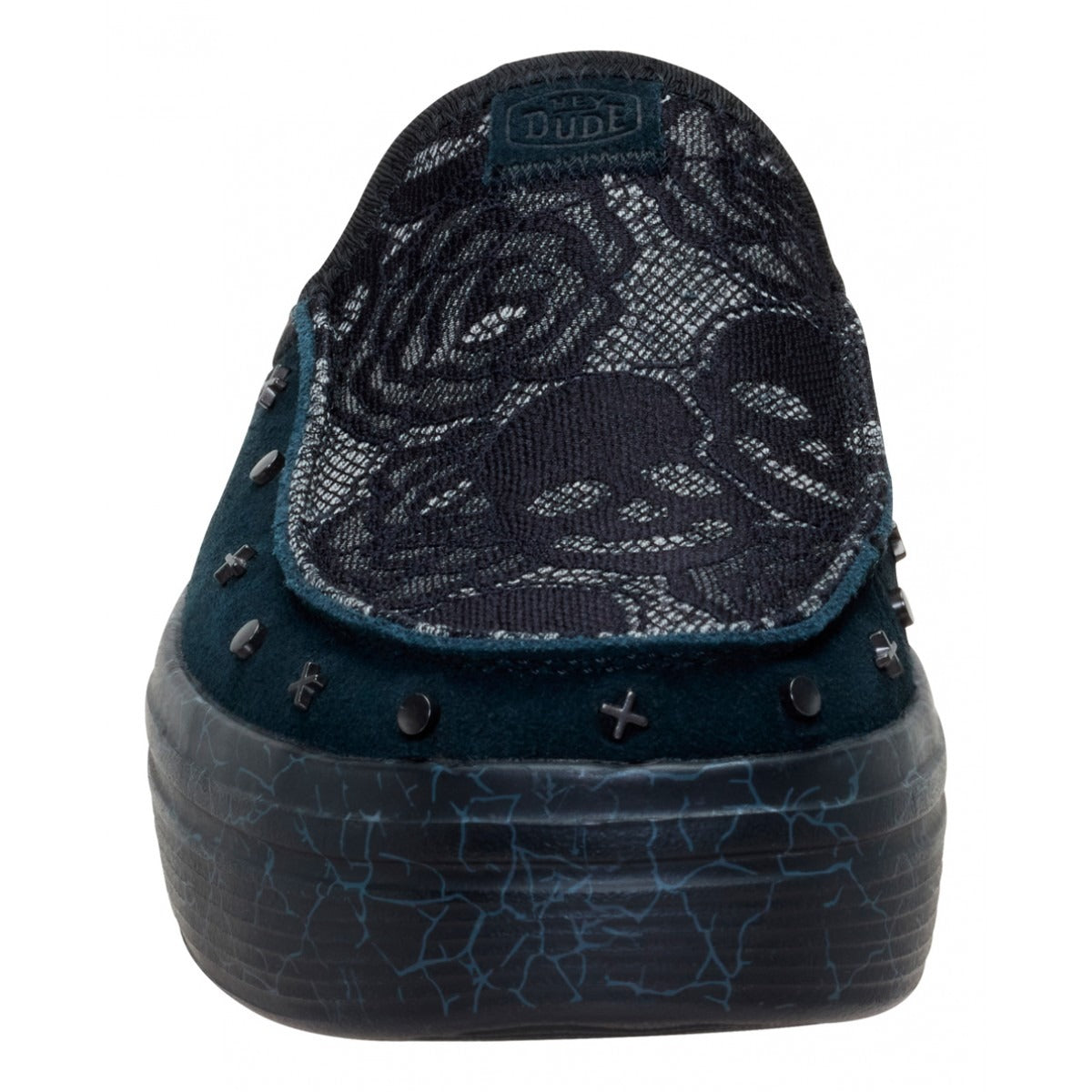 Black Skull-Print Casual Shoes