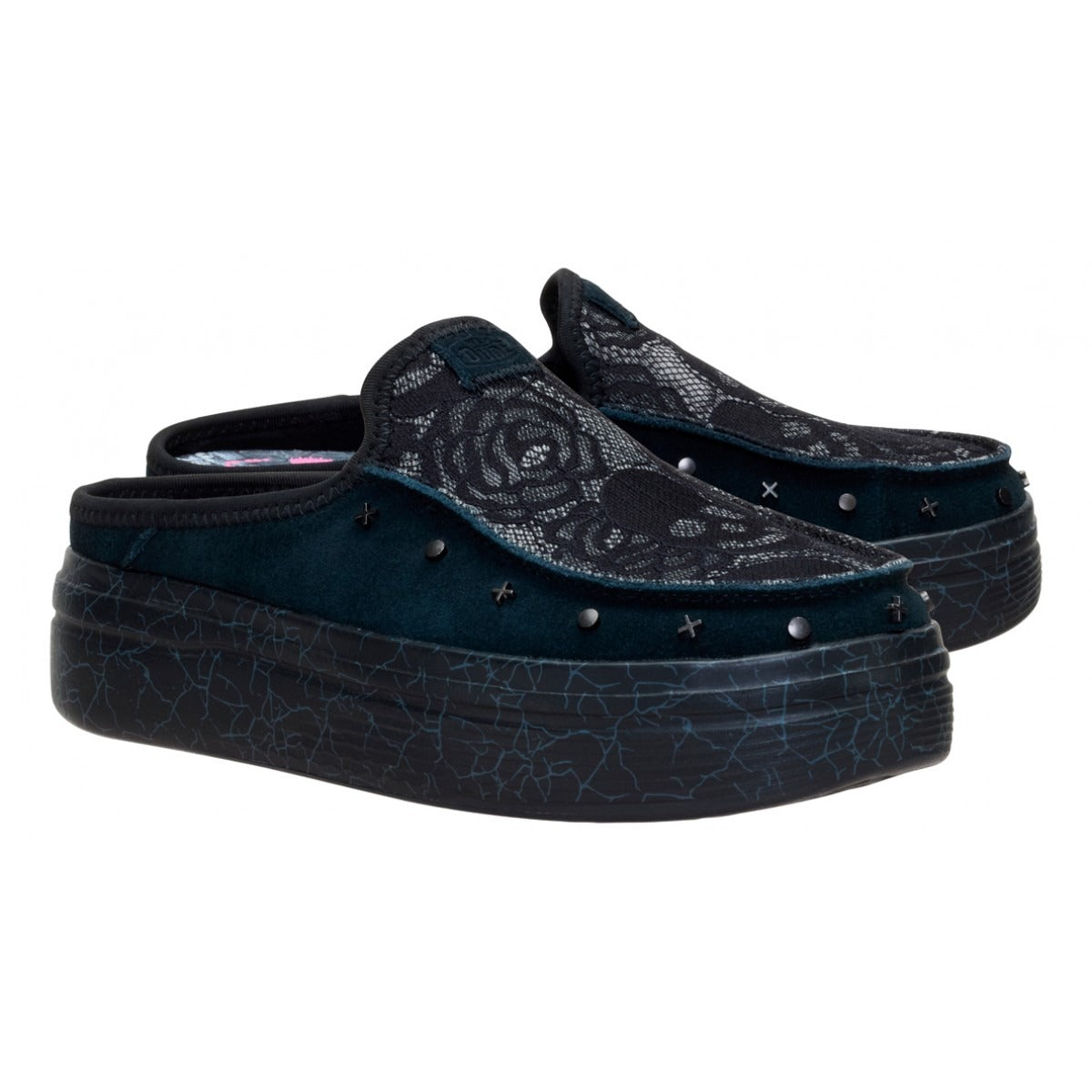 Black Skull-Print Casual Shoes