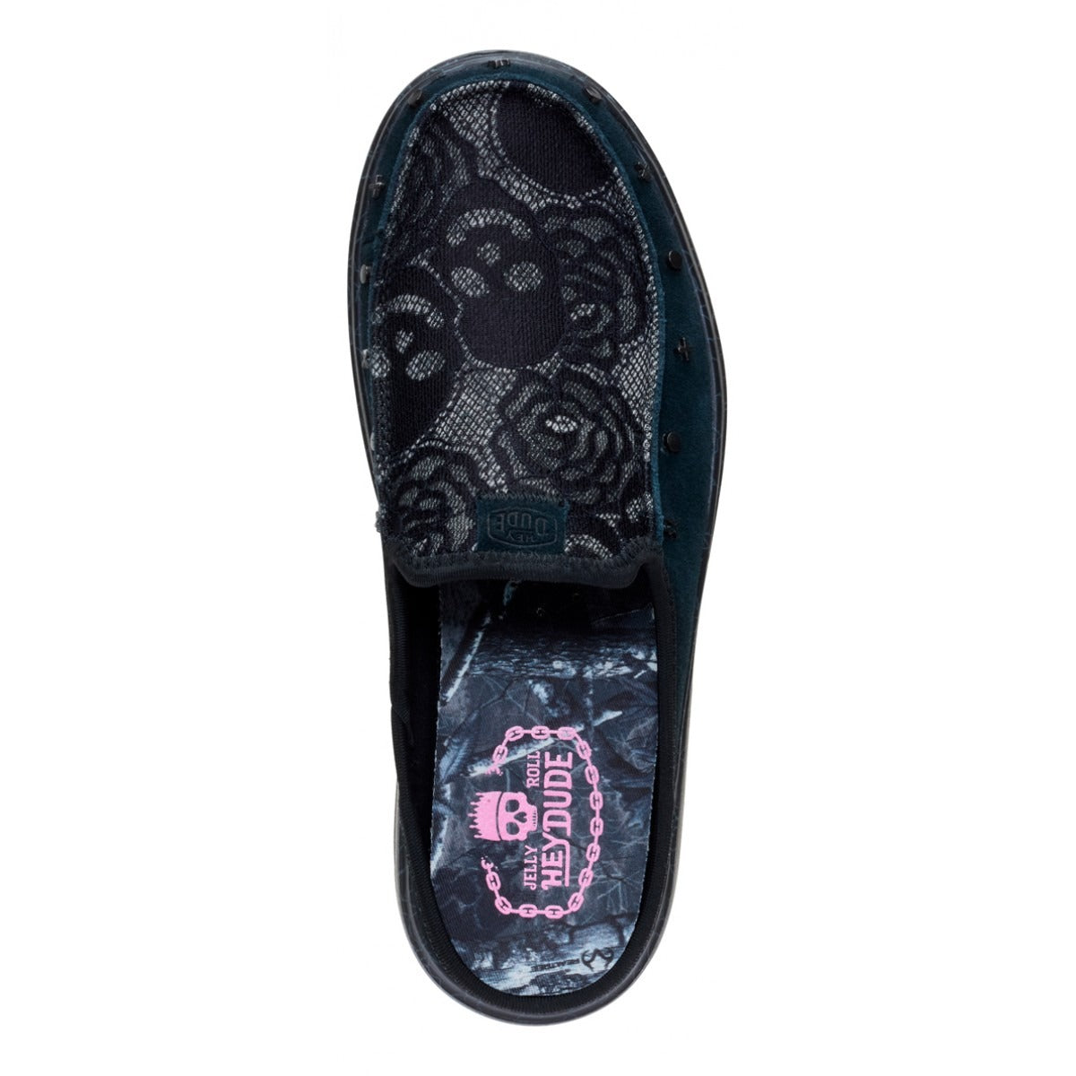 Black Skull-Print Casual Shoes