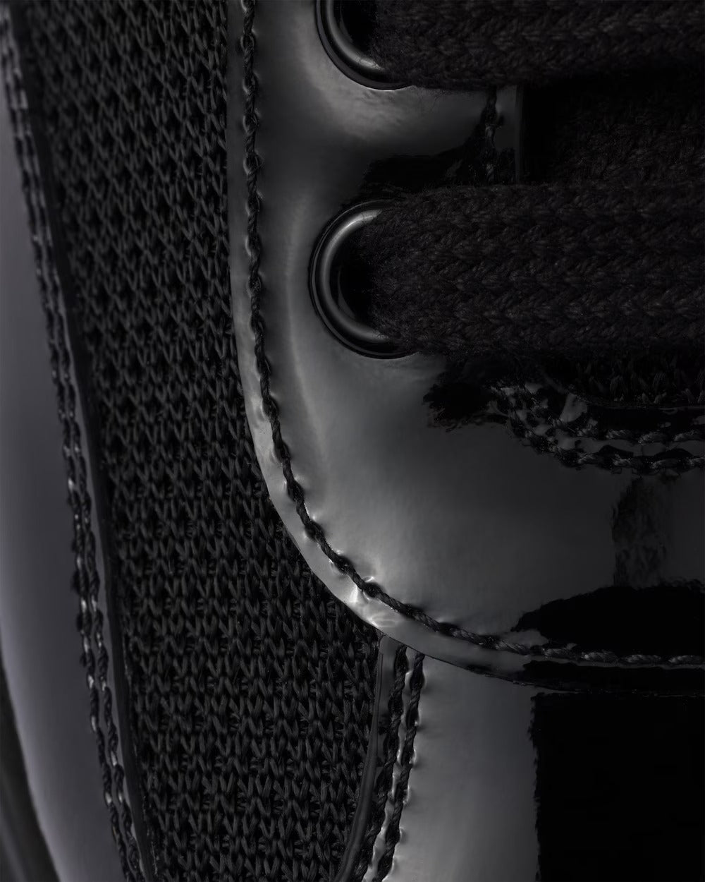 Men's Black America's Cup Biker Fabric Sneakers