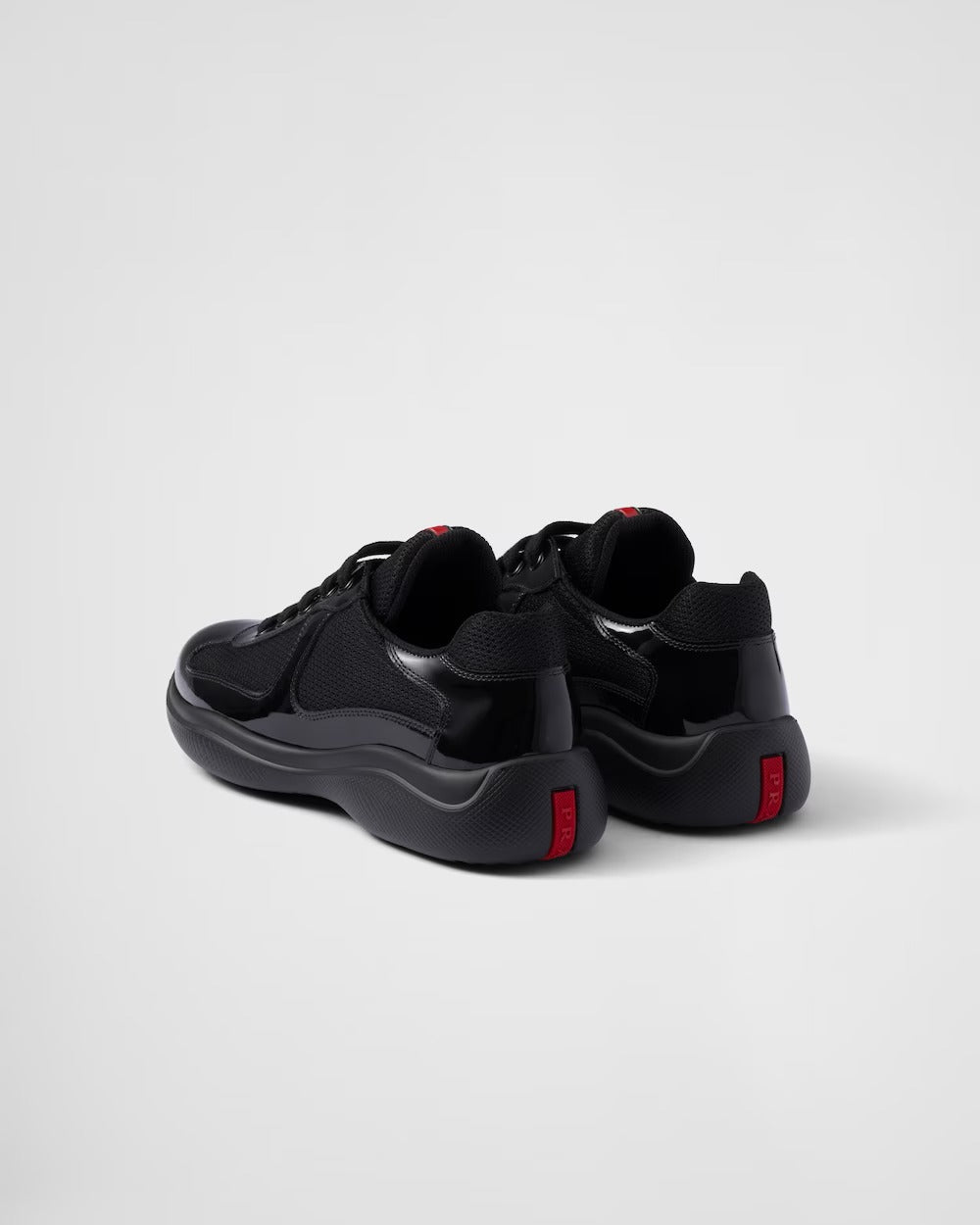 Men's Black America's Cup Biker Fabric Sneakers