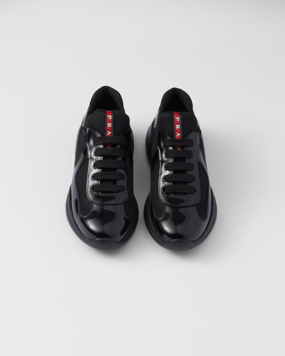 Men's Black America's Cup Biker Fabric Sneakers