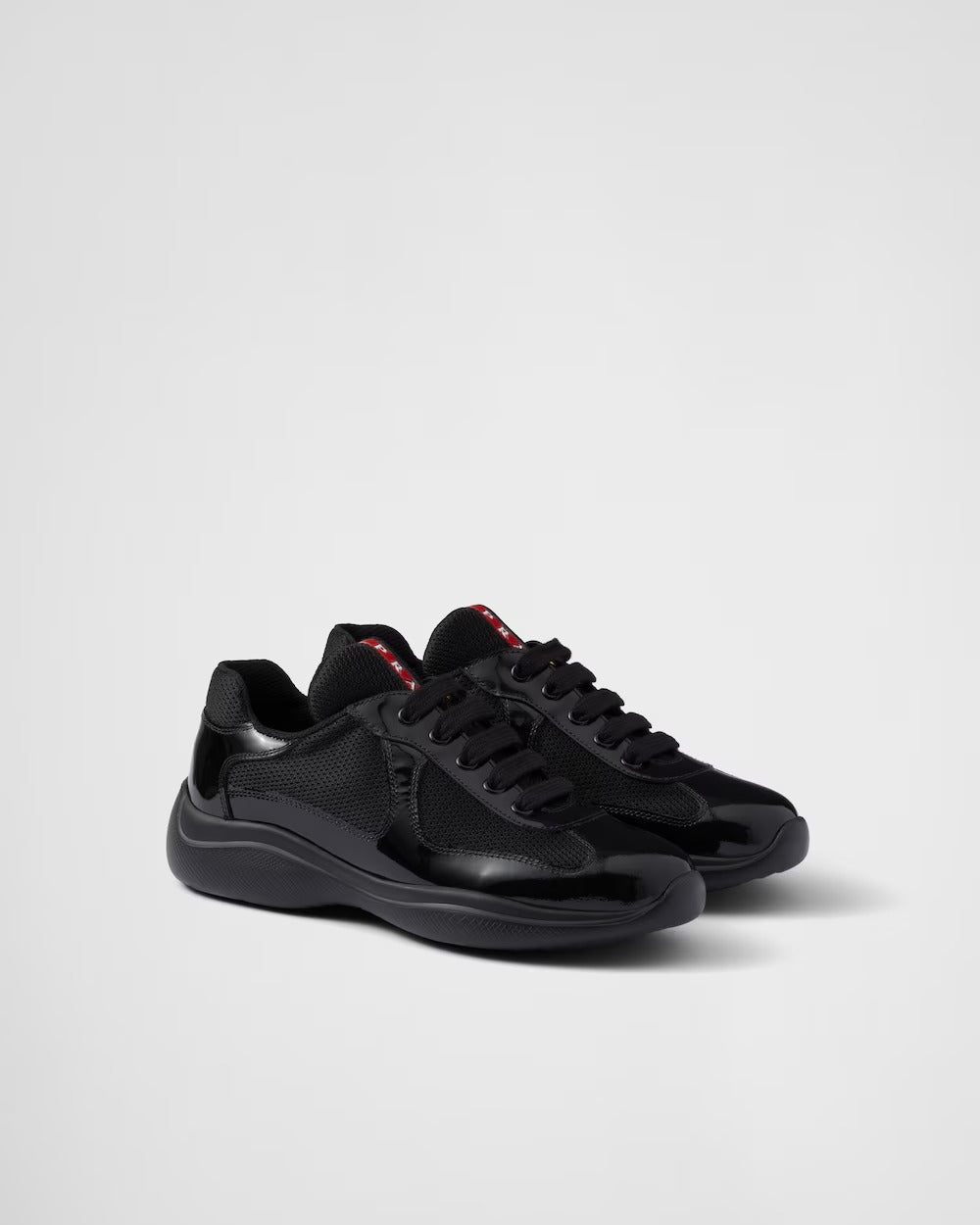 Men's Black America's Cup Biker Fabric Sneakers