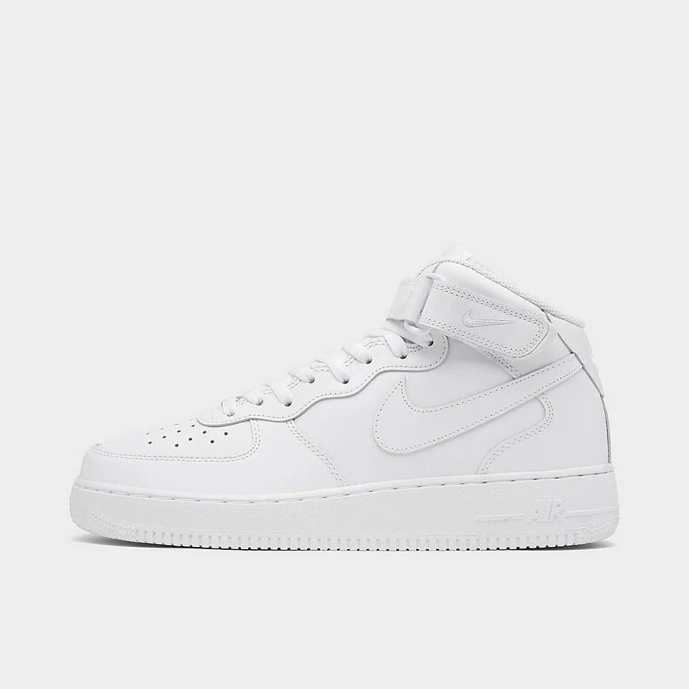 NK White Force 1 Mid 07 Triple Sneakers