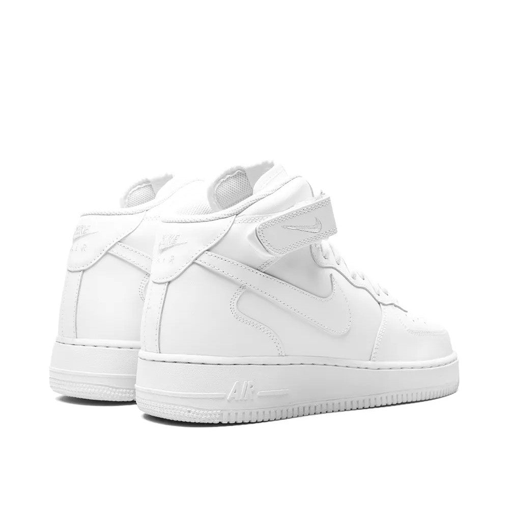 NK White Force 1 Mid 07 Triple Sneakers