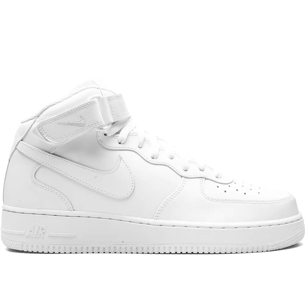 NK White Force 1 Mid 07 Triple Sneakers