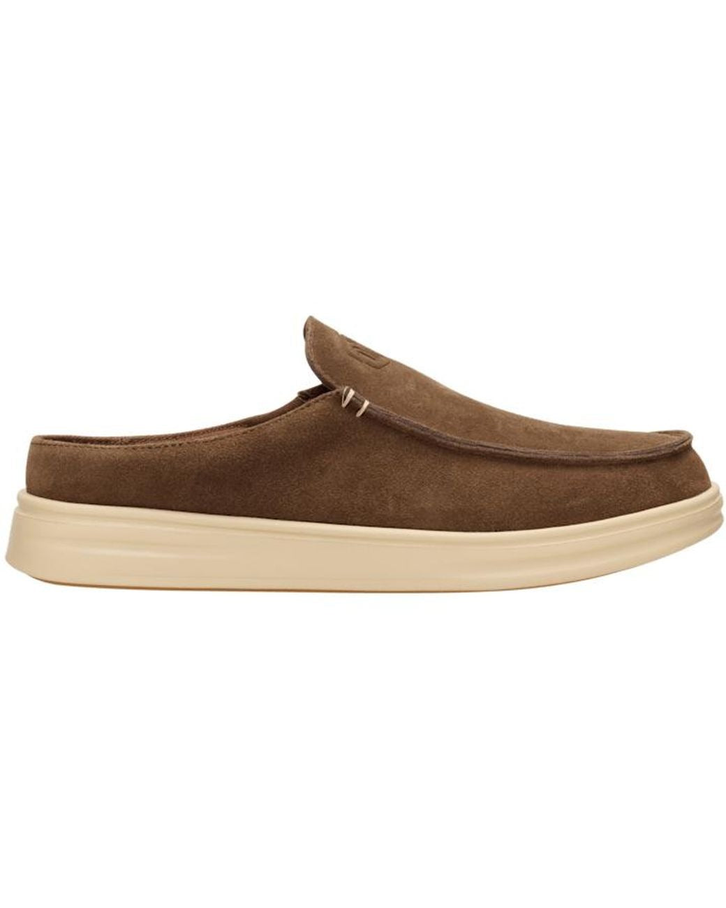 Brown Suede Slip-on Slippers